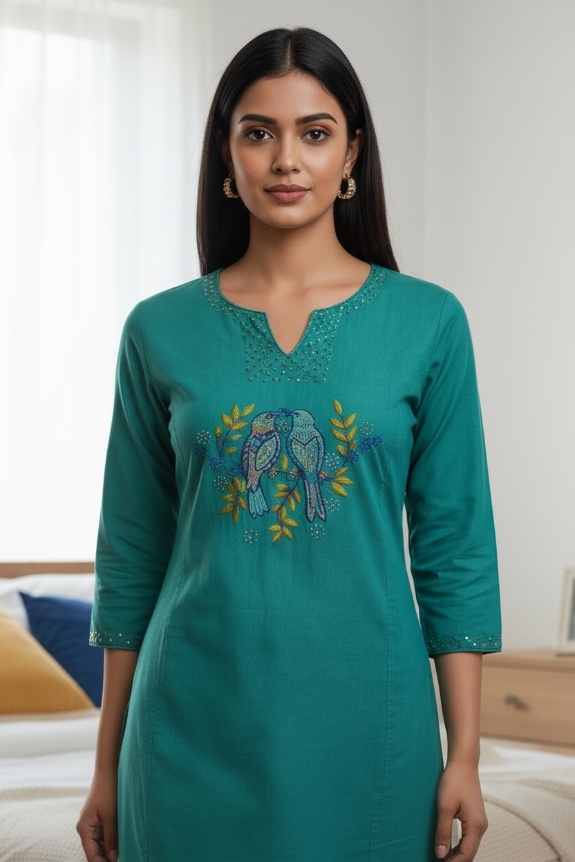 Twin Birds Hand Embroidery cotton set