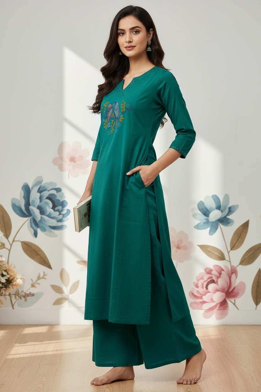 Twin Birds Hand Embroidery cotton set