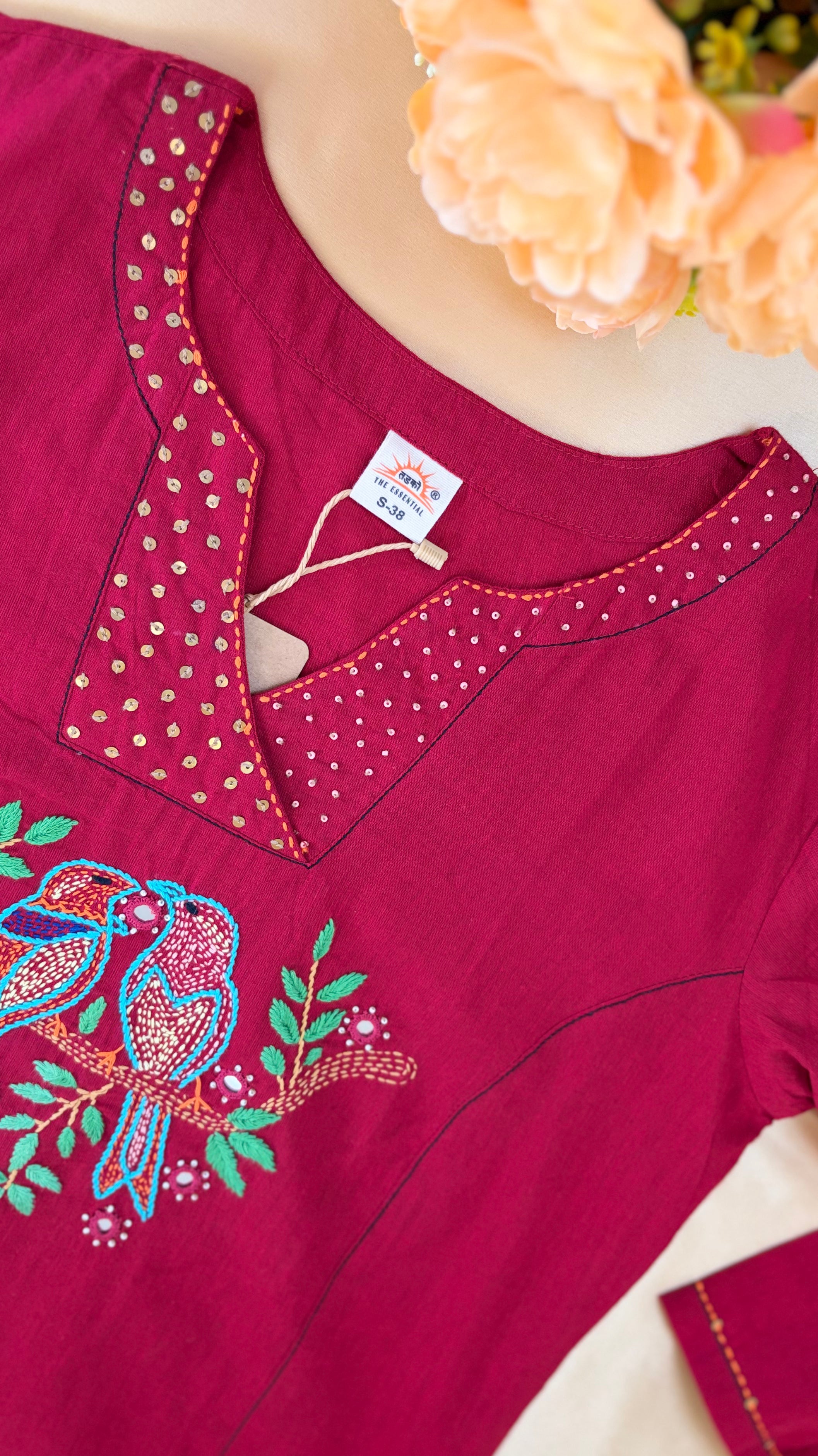 Twin Birds Hand Embroidery cotton set