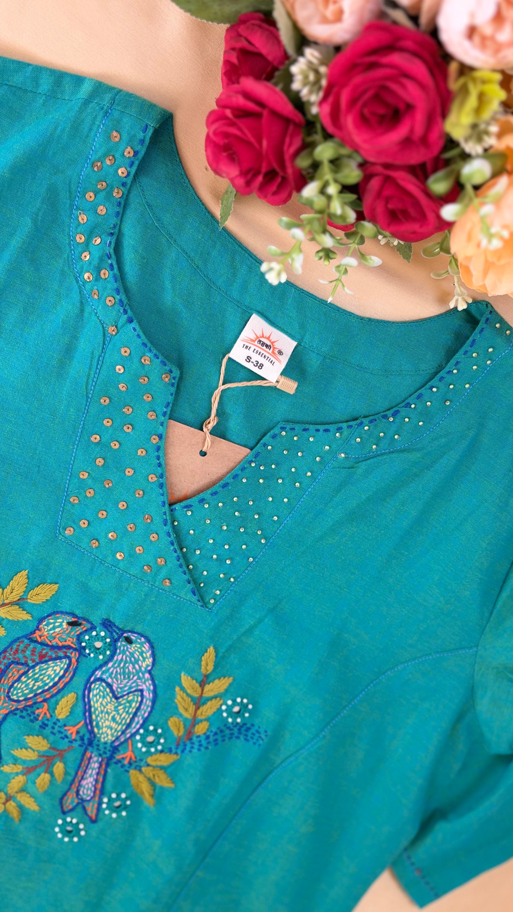 Twin Birds Hand Embroidery cotton set