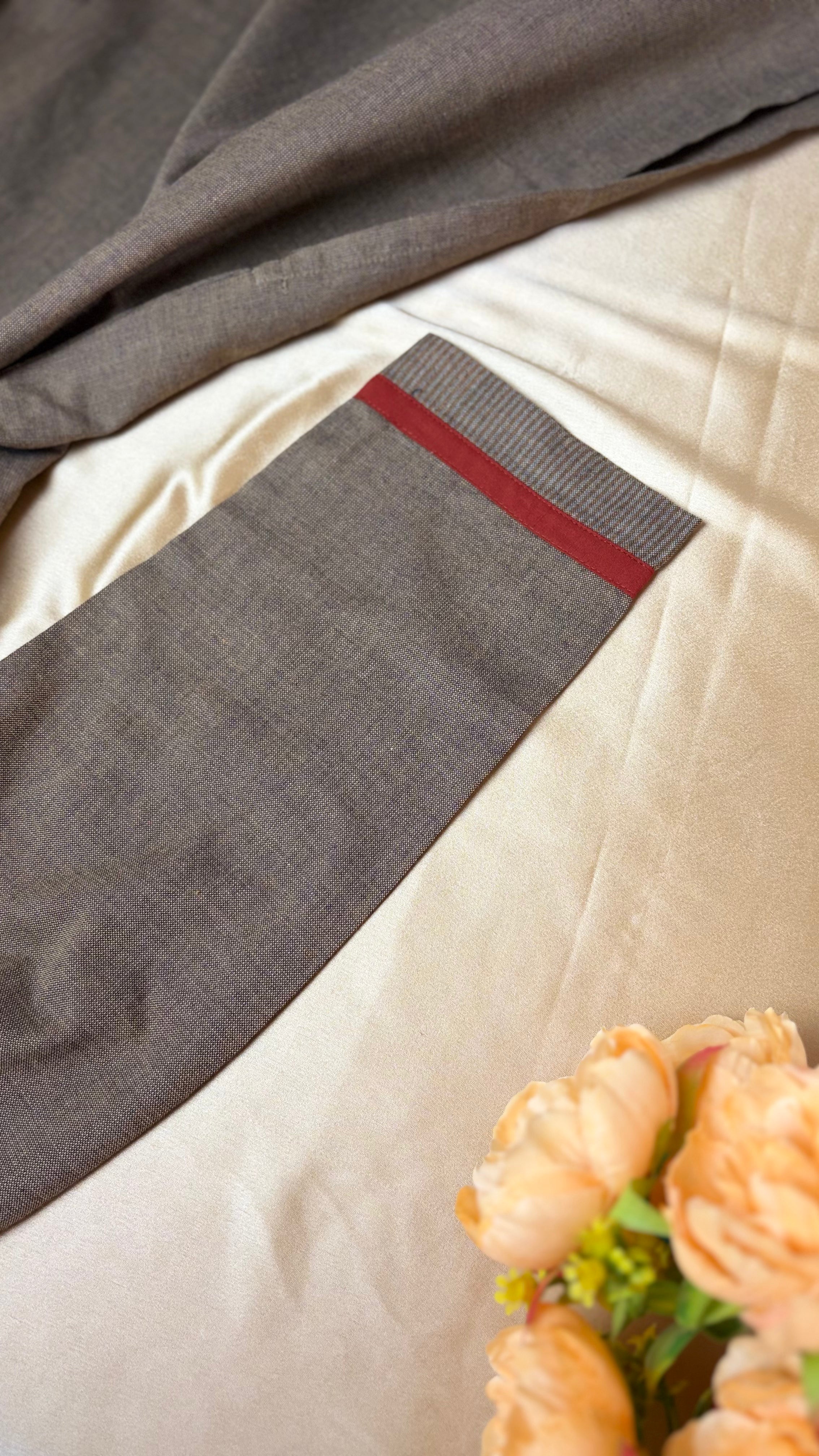 Handloom cotton kurti with Straight pants