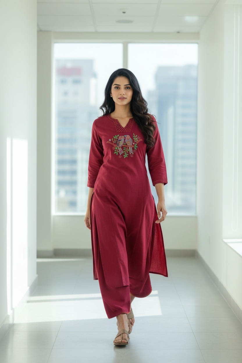Twin Birds Hand Embroidery cotton set
